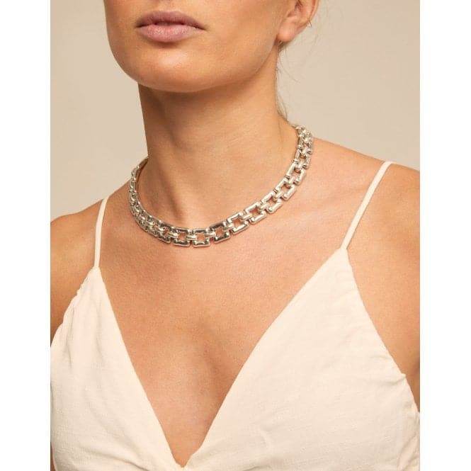 Femme Fatale Silver Metal NecklaceUNOde50COL1732MTL0000U