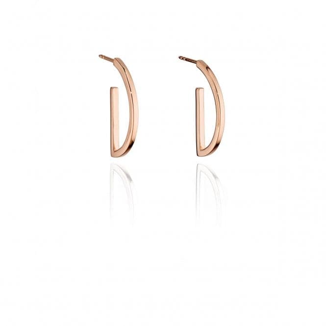 Fiorelli Silver Rose Gold Semicircle Hoop Earring Earrings E5348Fiorelli SilverE5348