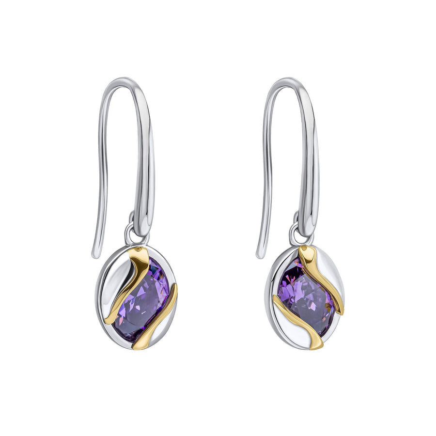 Fiorelli Sterling Silver Amethyst Cubic Zirconia Earrings E6458MFiorelli SilverE6458M