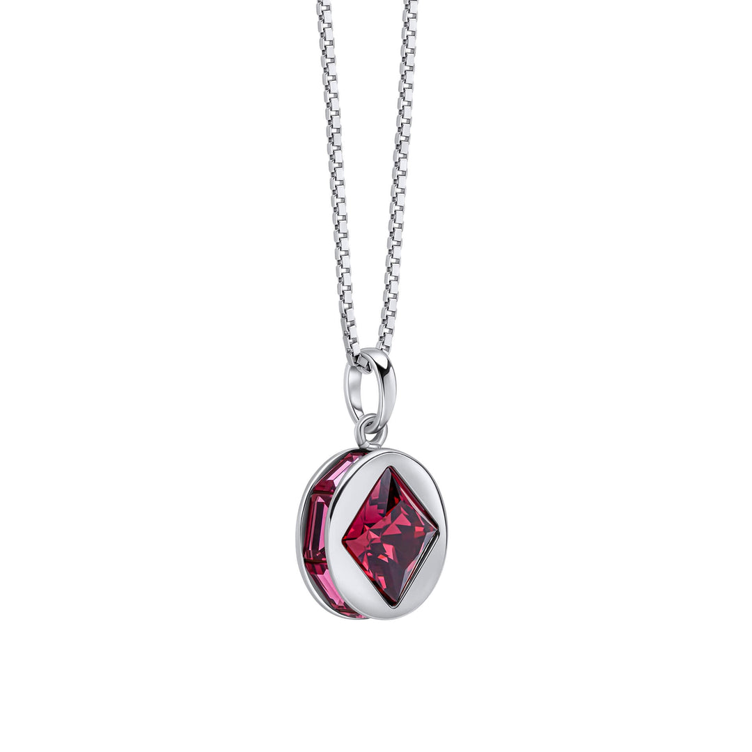 Fiorelli Sterling Silver Fuchsia Crystal Pendant P5438PFiorelli SilverP5438P