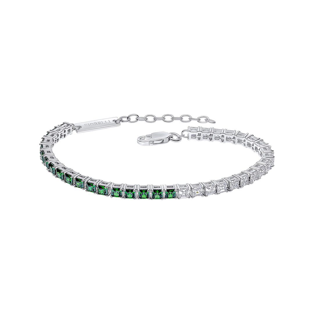 Fiorelli Sterling Silver Green Cubic Zirconia Bracelet B5541Fiorelli SilverB5541