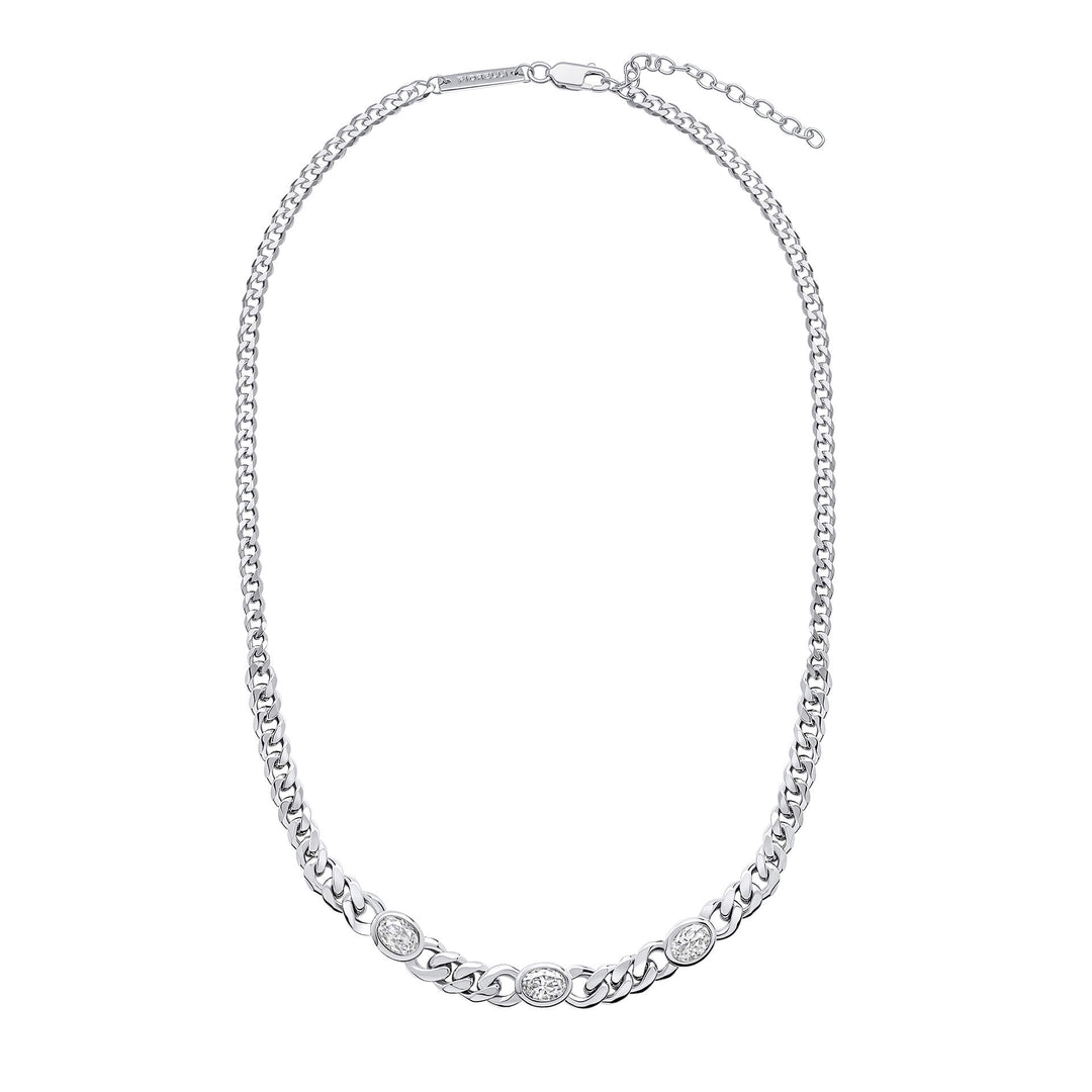 Fiorelli Sterling Silver White Cubic Zirconia Necklace N4618CFiorelli SilverN4618C