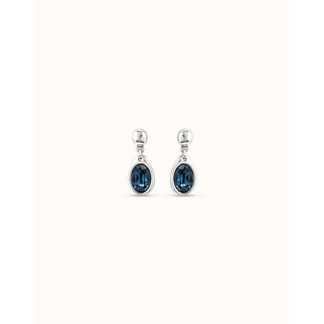 Flashes Blue Faceted Crystal EarringsUNOde50PEN0838AZUMTL0U