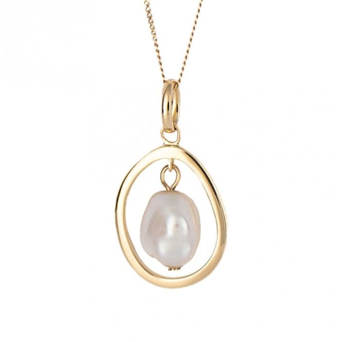 Floating Freshwater Pearl Yellow Gold Pendant P5203WFiorelli SilverP5203W
