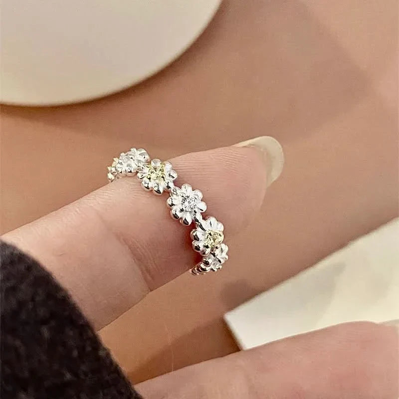 Flower Silver Ring