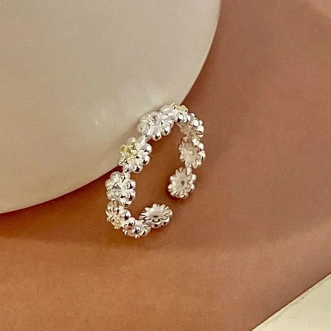 Flower Silver Ring