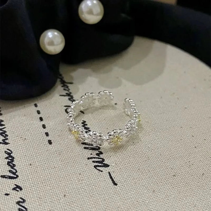Flower Silver Ring