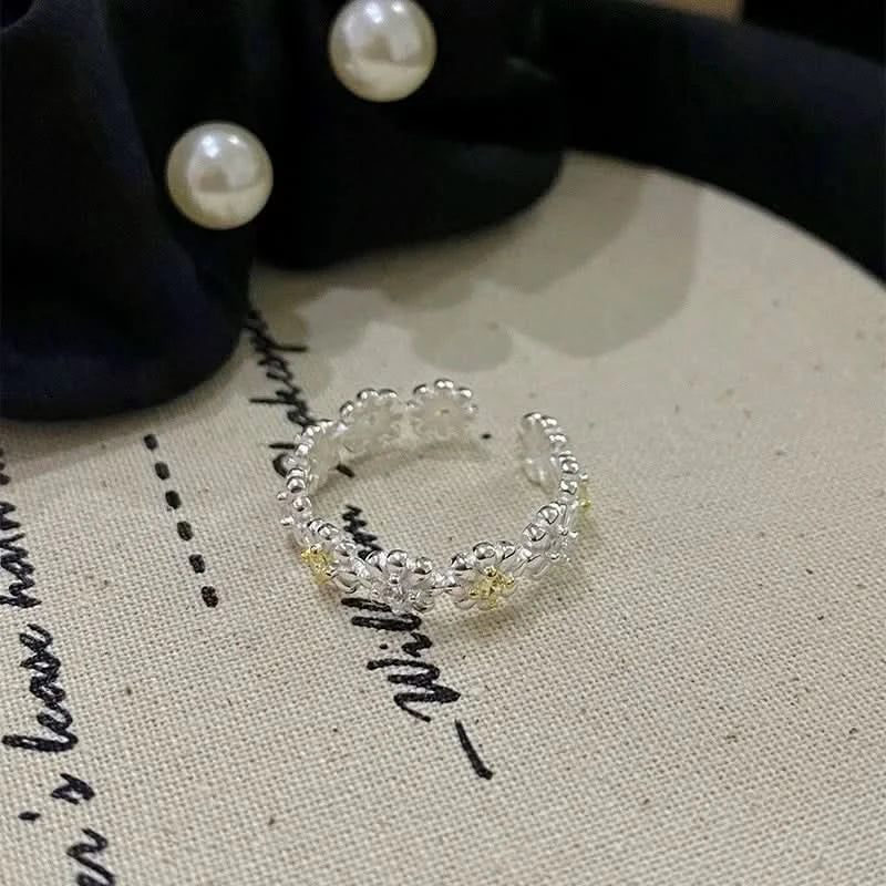 Flower Silver Ring