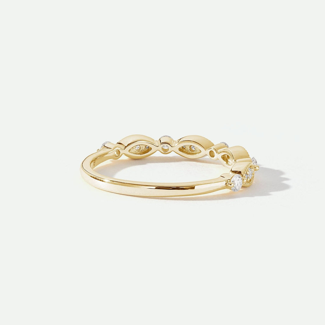 Florence | 18ct Yellow Gold 0.25ct tw Lab Grown Diamond Vintage Wedding Band RingCreated BrillianceBA0072541 - M