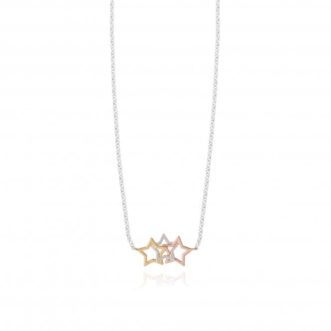 Florence Star Necklace Silver Rose Gold 46cm + 5cm Extender Necklace 4442Joma Jewellery4442