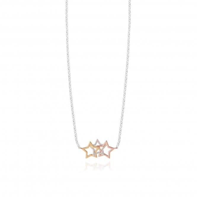 Florence Star Necklace Silver Rose Gold 46cm + 5cm Extender Necklace 4442Joma Jewellery4442