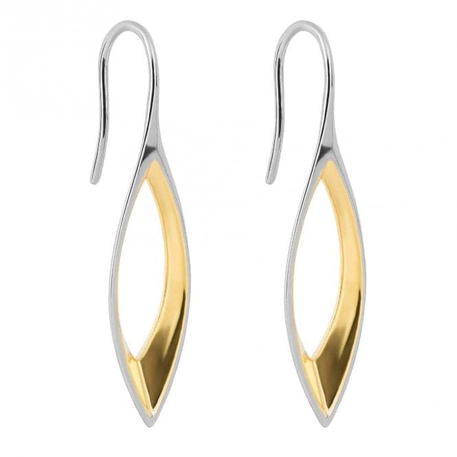 Fluid Navette Yellow Gold Drop Earrings E6218Fiorelli SilverE6218