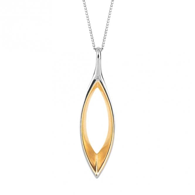 Fluid Navette Yellow Gold Pendant P5194Fiorelli SilverP5194