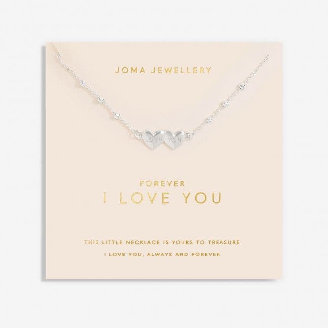 Forever I Love You Silver Plated 46cm + 5cm Necklace 6733Joma Jewellery6733