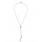 Forever Silver Plated Chain Three Figures Necklace COL1885MTL000UNOde50COL1885MTL000