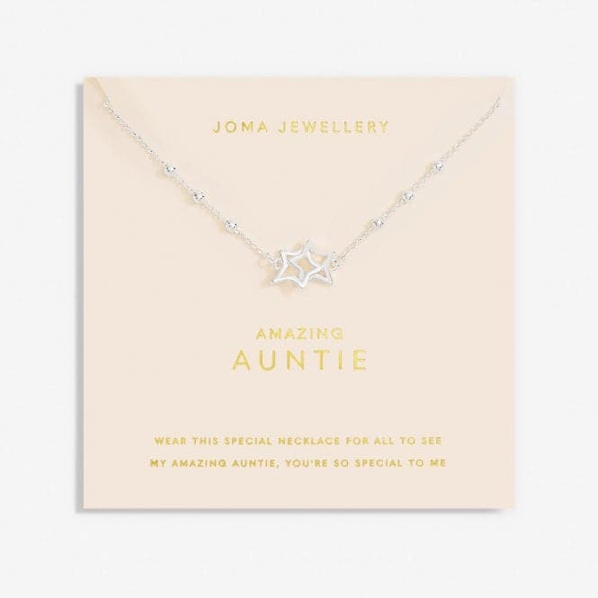 Forever Yours Amazing Auntie Silver Plated 46cm + 5cm Necklace 6715Joma Jewellery6715