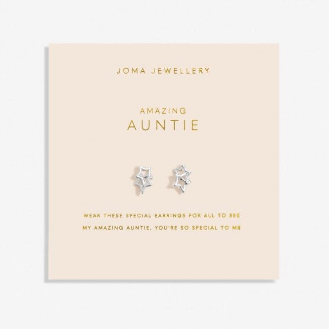 Forever Yours Amazing Auntie Silver Plated Earrings 6764Joma Jewellery6764