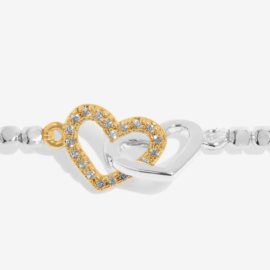 Forever Yours Beautiful Bestie Silver Gold Plated Bracelet 7481Joma Jewellery7481