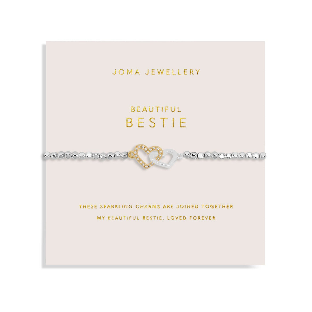 Forever Yours Beautiful Bestie Silver Gold Plated Bracelet 7481Joma Jewellery7481