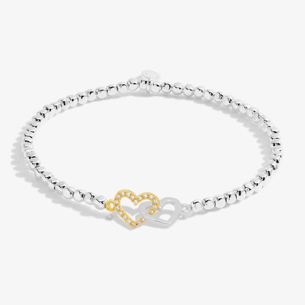 Forever Yours Beautiful Bestie Silver Gold Plated Bracelet 7481Joma Jewellery7481