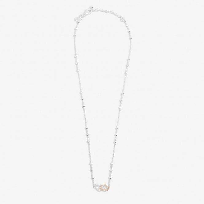 Forever Yours Fabulous Friend Silver Rose Gold Plated 46cm + 5cm Necklace 6711Joma Jewellery6711