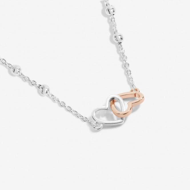 Forever Yours Fabulous Friend Silver Rose Gold Plated 46cm + 5cm Necklace 6711Joma Jewellery6711