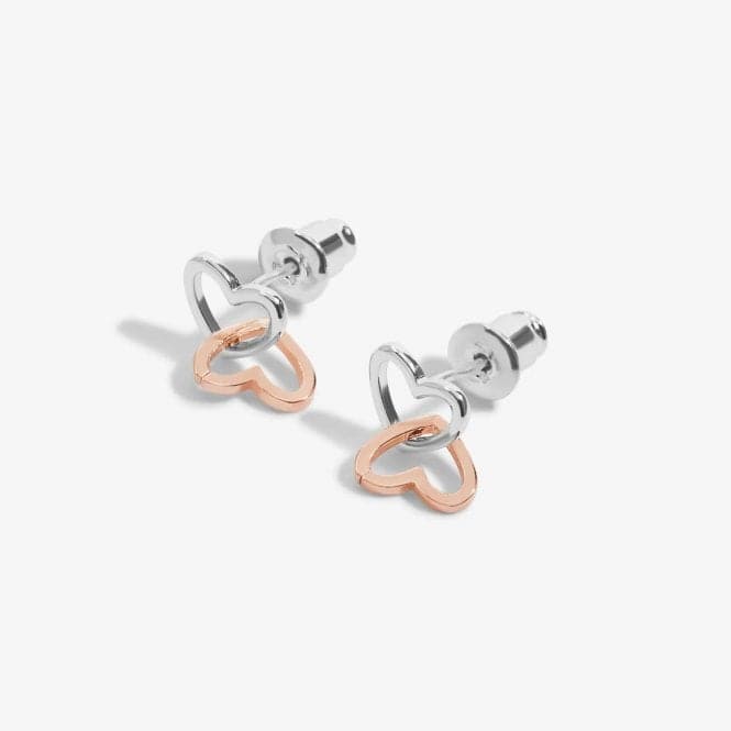 Forever Yours Fabulous Friend Silver Rose Gold Plated Earrings 6760Joma Jewellery6760