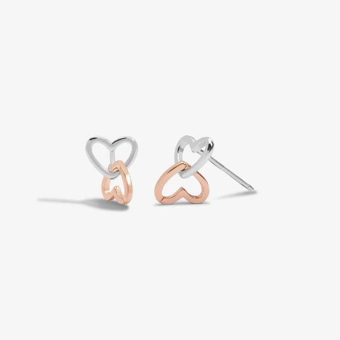 Forever Yours Fabulous Friend Silver Rose Gold Plated Earrings 6760Joma Jewellery6760