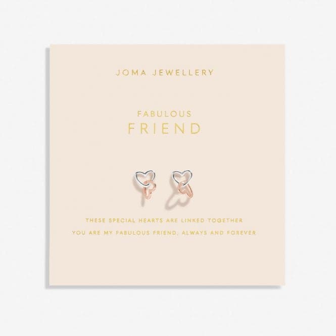 Forever Yours Fabulous Friend Silver Rose Gold Plated Earrings 6760Joma Jewellery6760