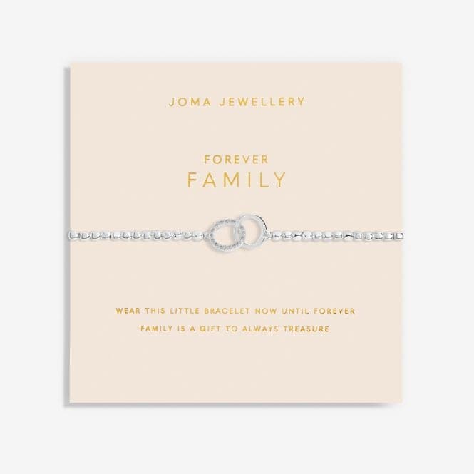 Forever Yours Forever Family Silver 17.5cm Stretch Bracelet 6156Joma Jewellery6156