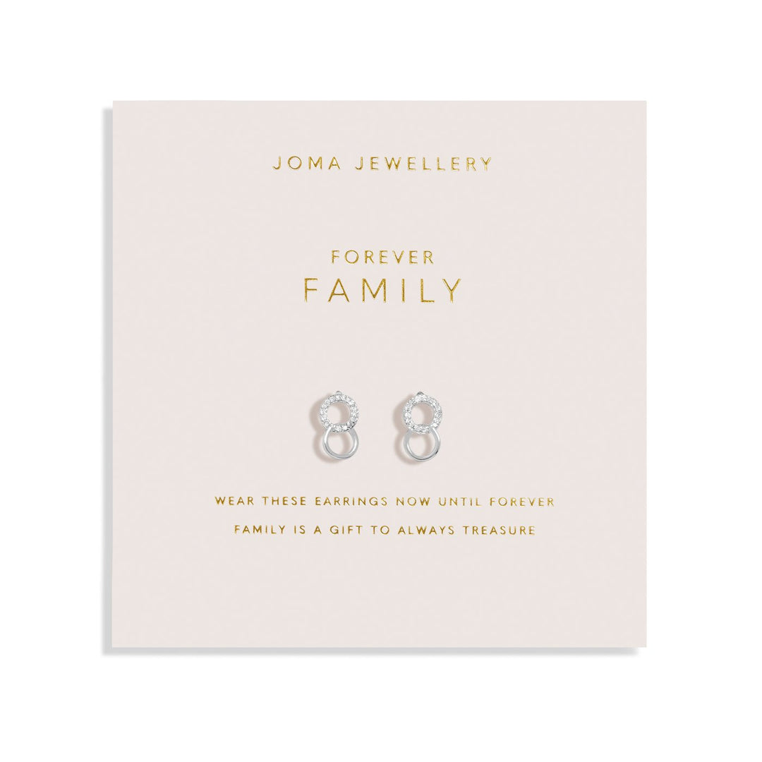 Forever Yours Forever Family Silver Plated Earrings 7508Joma Jewellery7508