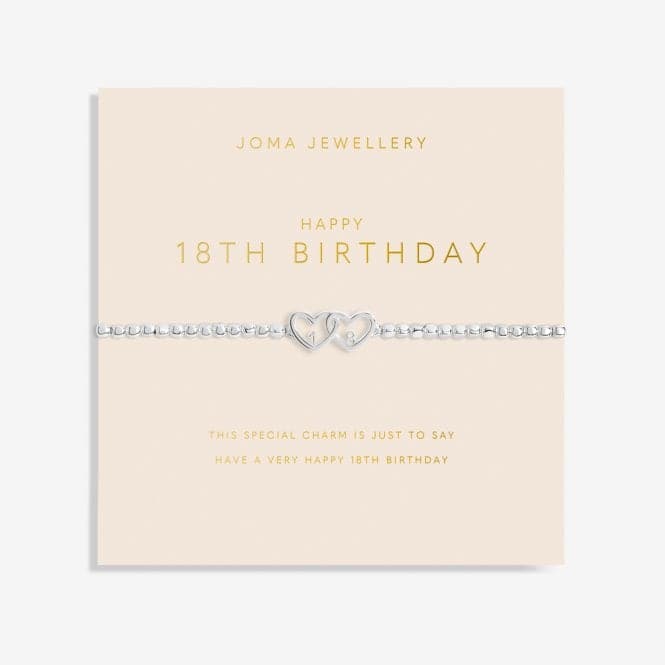 Forever Yours Happy 18Th Birthday Silver 17.5cm Bracelet 6159Joma Jewellery6159
