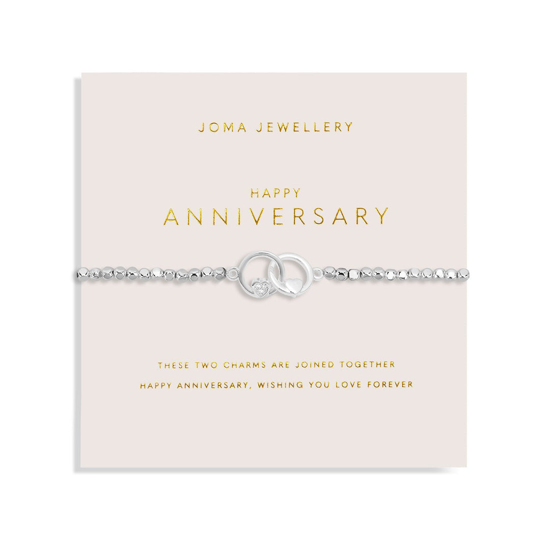 Forever Yours Happy Anniversary Silver Plated Bracelet 7478Joma Jewellery7478