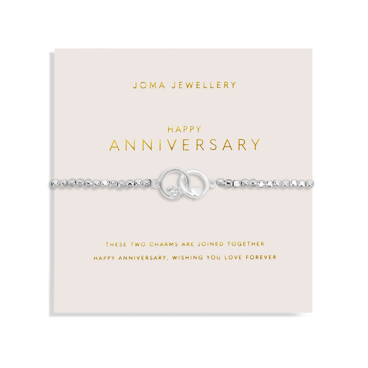 Forever Yours Happy Anniversary Silver Plated Bracelet 7478Joma Jewellery7478