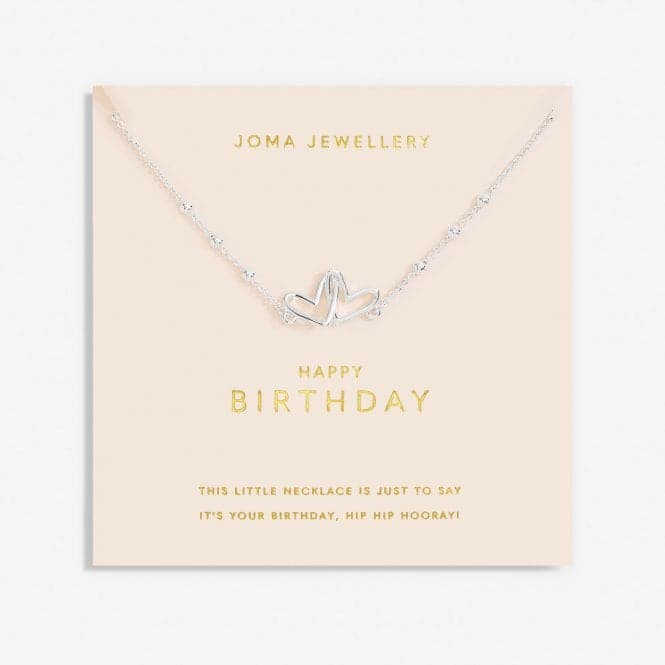 Forever Yours Happy Birthday Silver Plated 46cm + 5cm Necklace 6710Joma Jewellery6710