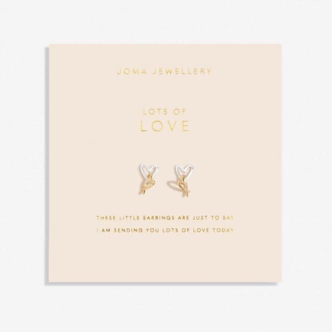 Forever Yours Lots Of Love Silver Gold Plated Earrings 6767Joma Jewellery6767