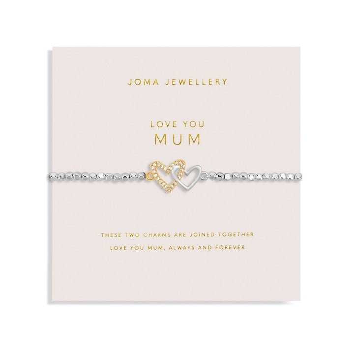 Forever Yours Love You Mum Silver Gold Plated Bracelet 7477Joma Jewellery7477