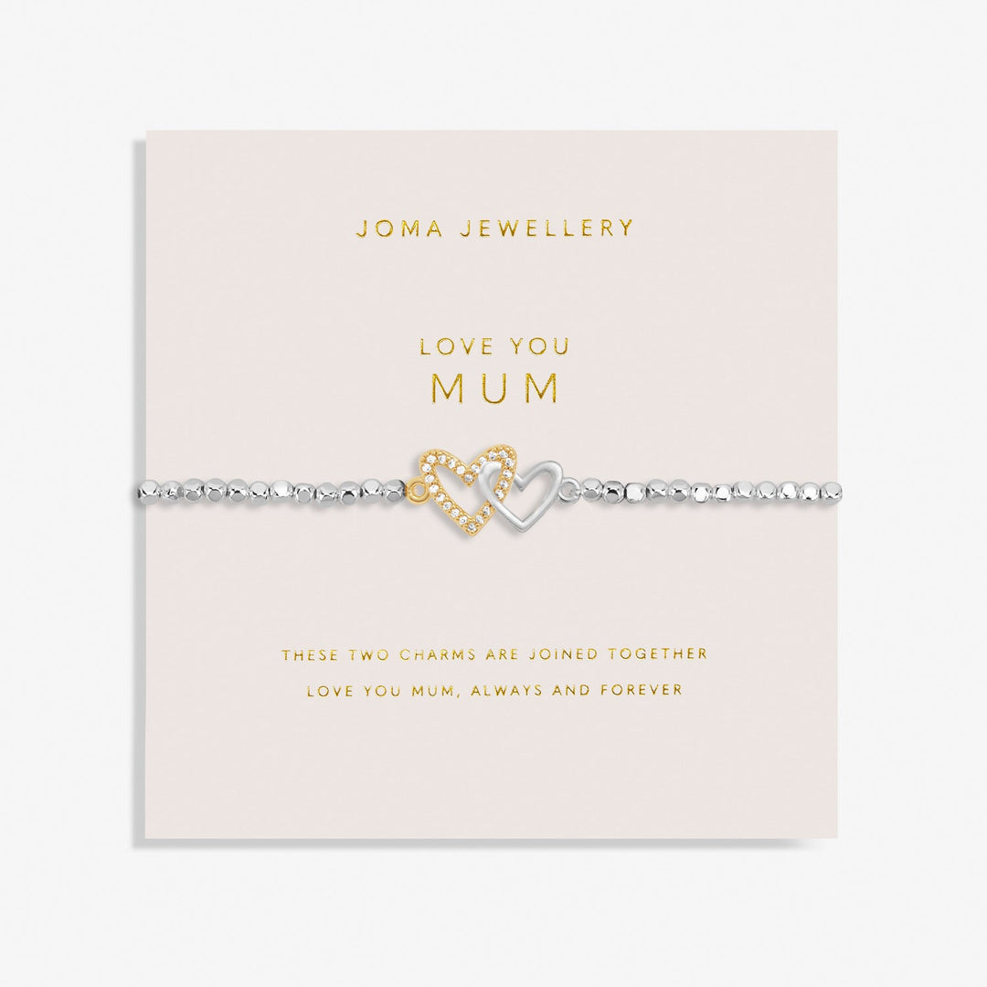 Forever Yours Love You Mum Silver Gold Plated Bracelet 7477Joma Jewellery7477