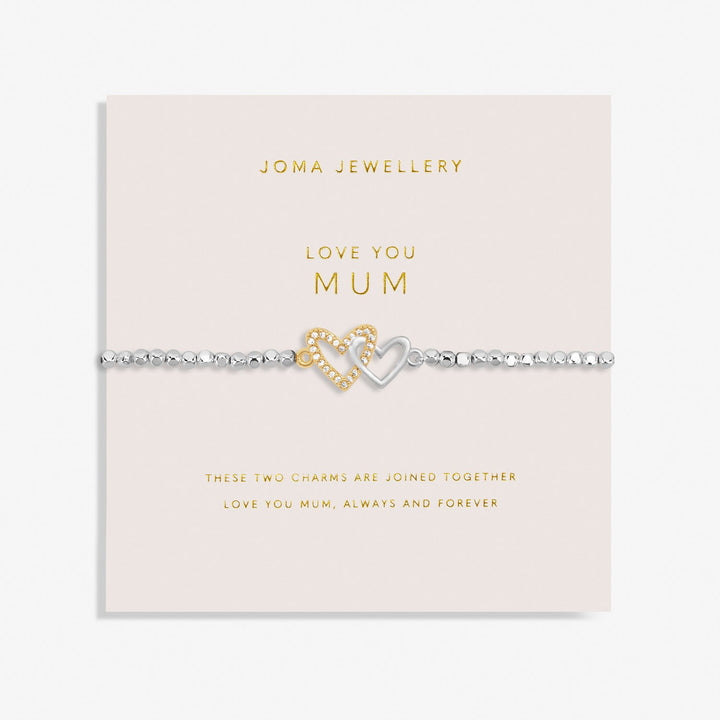 Forever Yours Love You Mum Silver Gold Plated Bracelet 7477Joma Jewellery7477