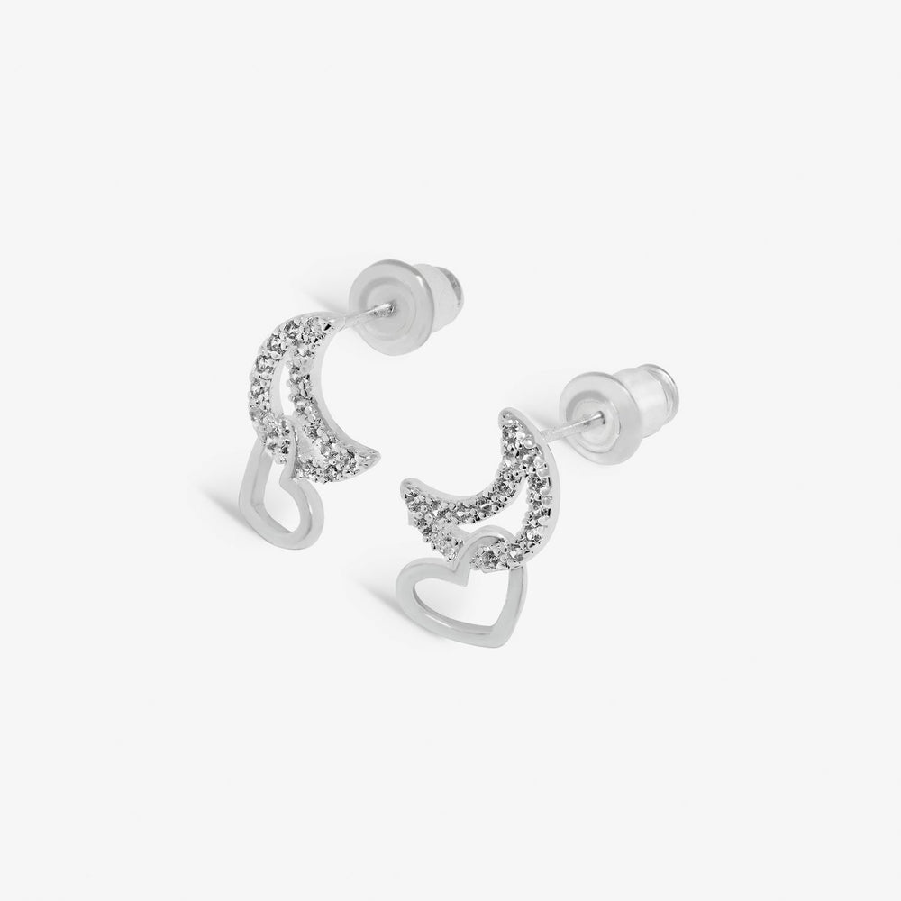 Forever Yours Love You To The Moon Silver Plated Earrings 7507Joma Jewellery7507