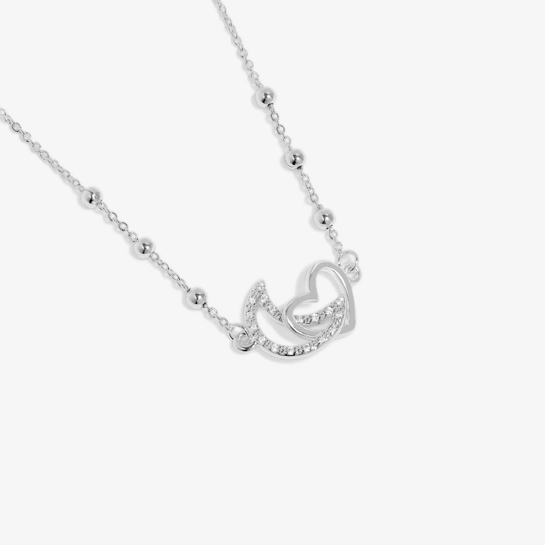 Forever Yours Love You To The Moon Silver Plated Necklace 7488Joma Jewellery7488