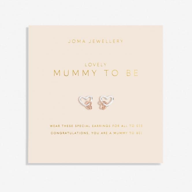 Forever Yours Lovely Mummy To Be Silver Rose Gold Plated Earrings 6770Joma Jewellery6770