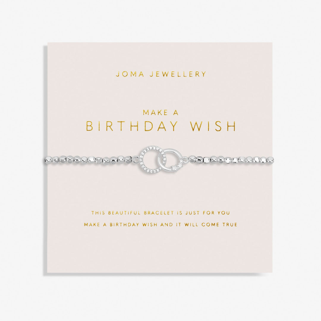 Forever Yours Make A Birthday Wish Silver Plated Bracelet 7479Joma Jewellery7479