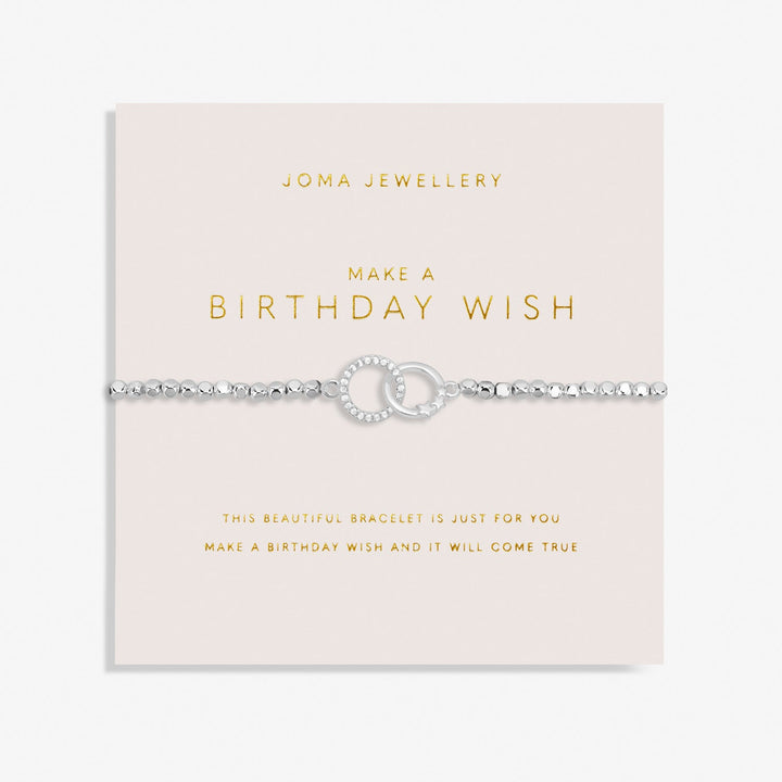 Forever Yours Make A Birthday Wish Silver Plated Bracelet 7479Joma Jewellery7479