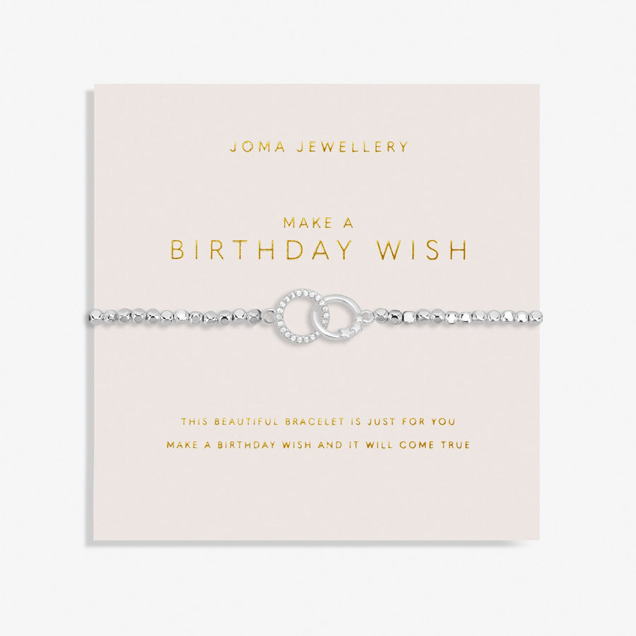 Forever Yours Make A Birthday Wish Silver Plated Bracelet 7479Joma Jewellery7479