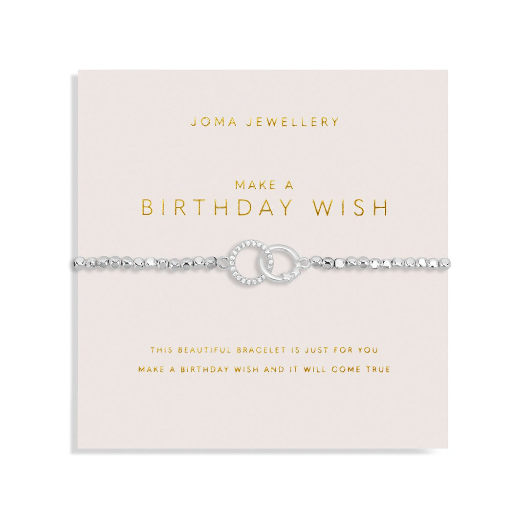 Forever Yours Make A Birthday Wish Silver Plated Bracelet 7479Joma Jewellery7479