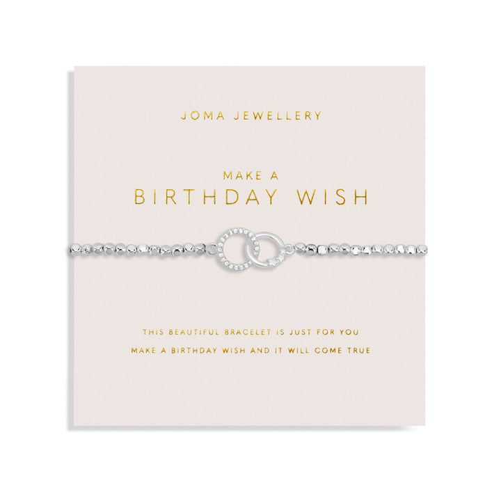 Forever Yours Make A Birthday Wish Silver Plated Bracelet 7479Joma Jewellery7479