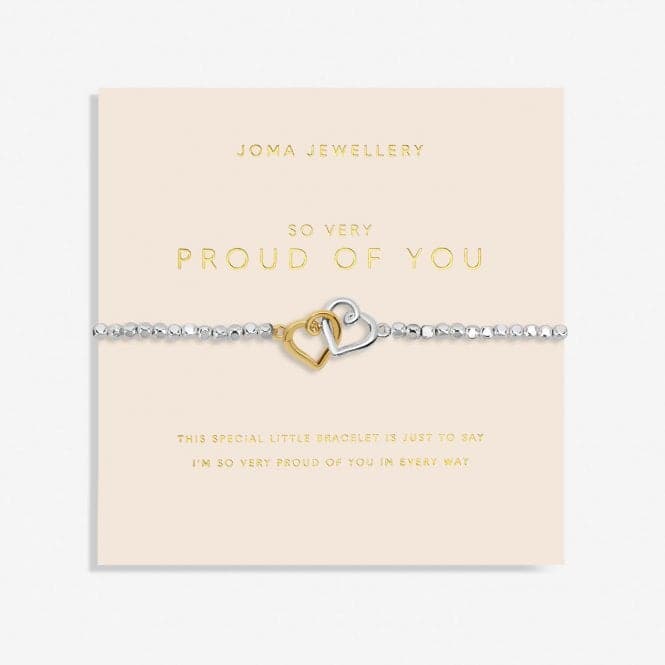 Forever Yours So Very Proud Of You Silver Gold Plated 17.5cm Bracelet 6879Joma Jewellery6879