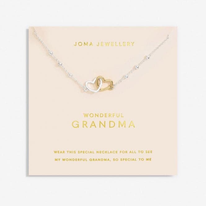 Forever Yours Wonderful Grandma Silver Gold Plated 46cm + 5cm Necklace 6719Joma Jewellery6719