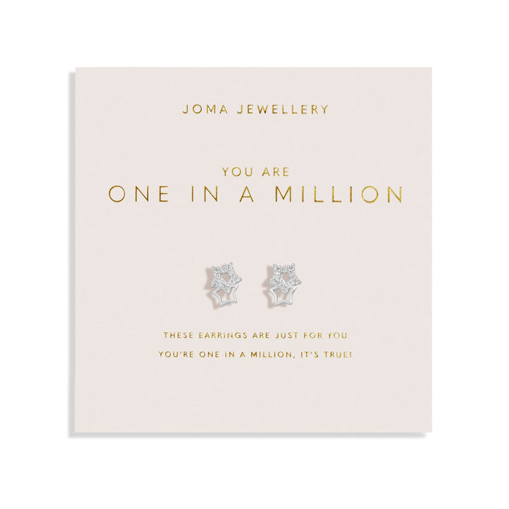 Forever Yours You Are One A Million Silver Plated Earrings 7510Joma Jewellery7510